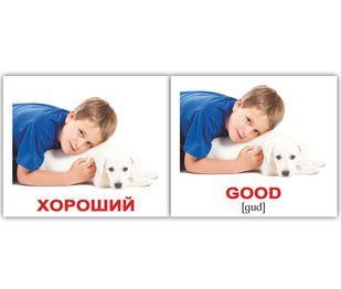 Прикметники/Adjectives. Карточки Домана англо-українські. 40 шт. 971099226 фото
