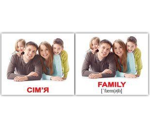 Сім'я/Family. Карточки Домана англо-українські. 40 шт. 971107022 фото