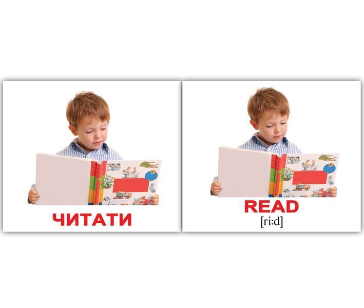 Картки Домана. Дієслова/Verbs. Карточки Домана англо-українські. 40 шт. 270486518 фото