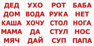 Читання за Доманом. Великі картки Домана. 20 карток. Російськомовний підпис 491833134 фото